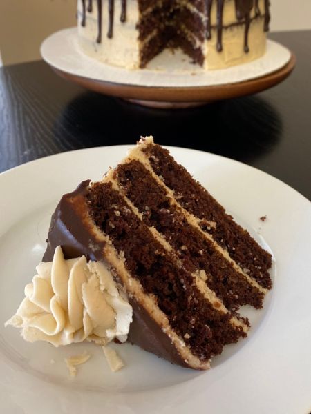 chocolate cake with Bailey's frosting