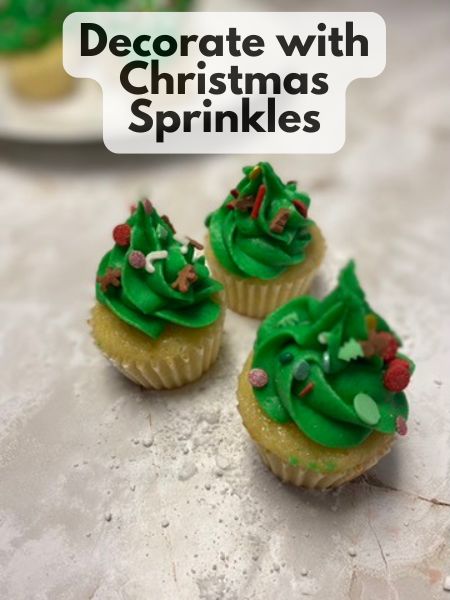 decorate cupcakes with sprinkles