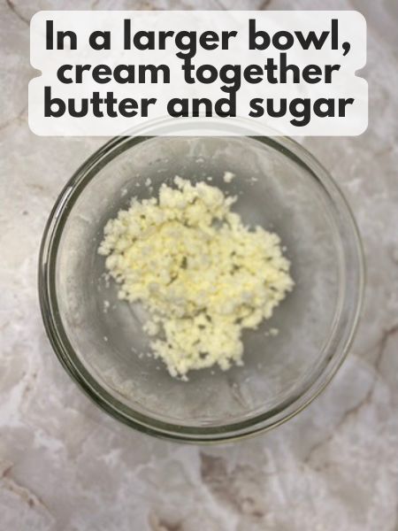 cream butter and sugar