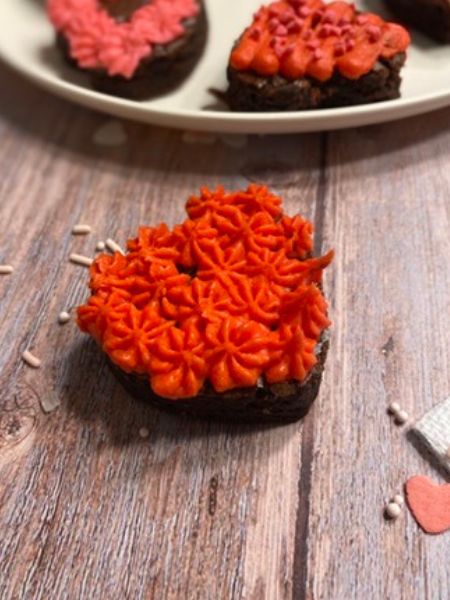 heart shaped brownies