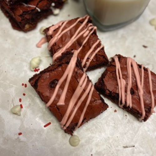 valentine's day red velvet brownies