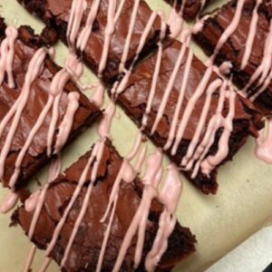 valentine's day red velvet brownies