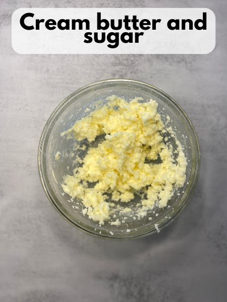 cream butter and sugar