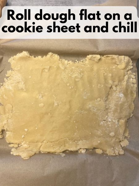 roll out dough flat and chill