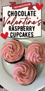 valentine's day chocolate raspberry cupcakes pin