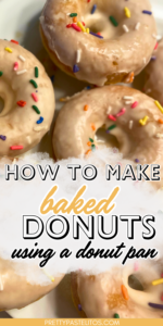 easy homemade baked donuts pin for Pinterest