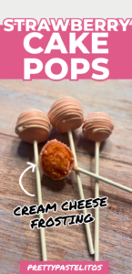 strawberry cheesecake cake pops pin