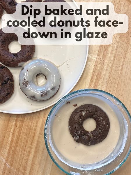 dip donuts face-down in glaze