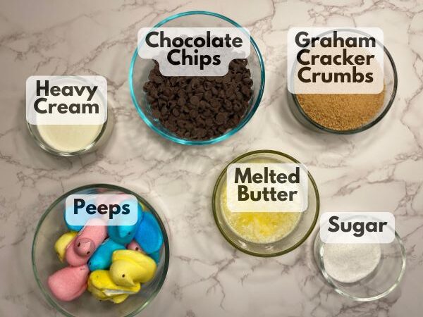 Peeps s'mores bars ingredients