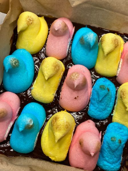 Peeps s'mores bars