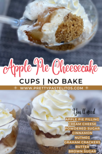 apple pie cheesecake cups pin