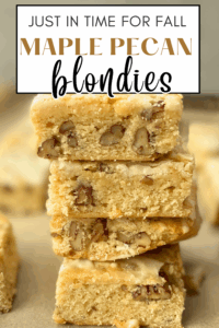maple pecan blondies pin