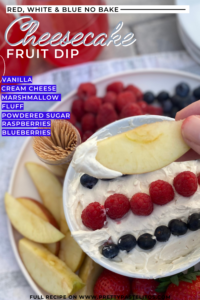 no bake cheesecake fruit dip pin