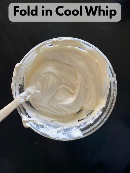 cool whip topping folded into condensed milk and lemonade