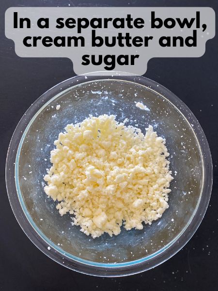 creamed butter and sugar