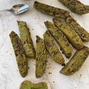 matcha biscotti
