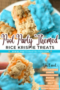 pool party rice krispie treats pin