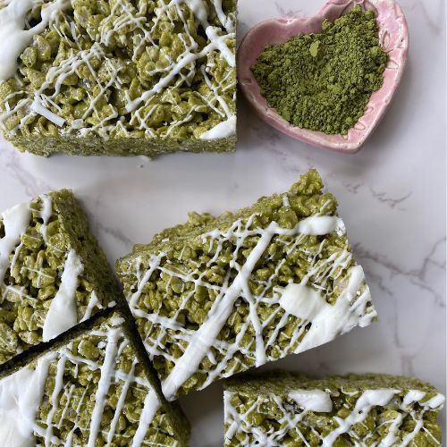 matcha rice krispie treats