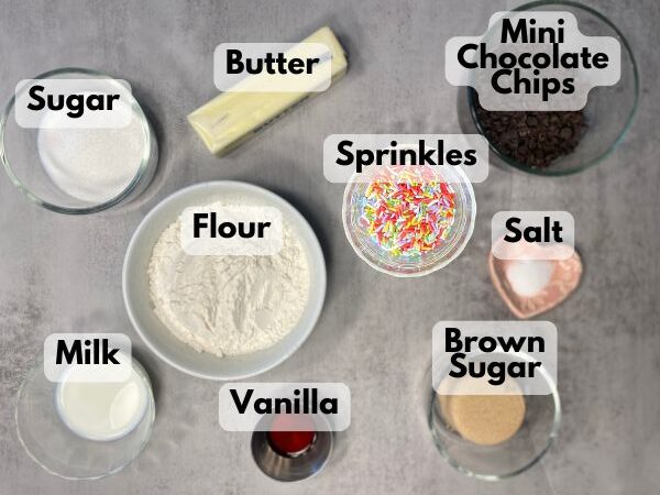 chocolate chip cookie dough balls ingredients