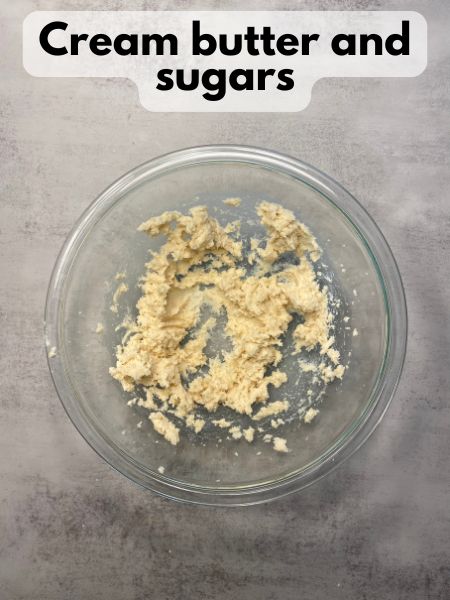 creamed butter and sugar