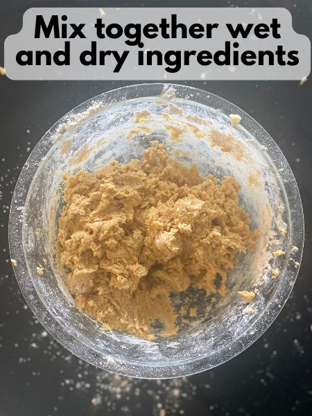 combined wet and dry ingredients pumpkin sugar cookies