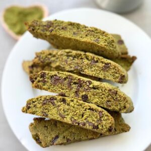 matcha biscotti, one of many matcha breakfast recipes