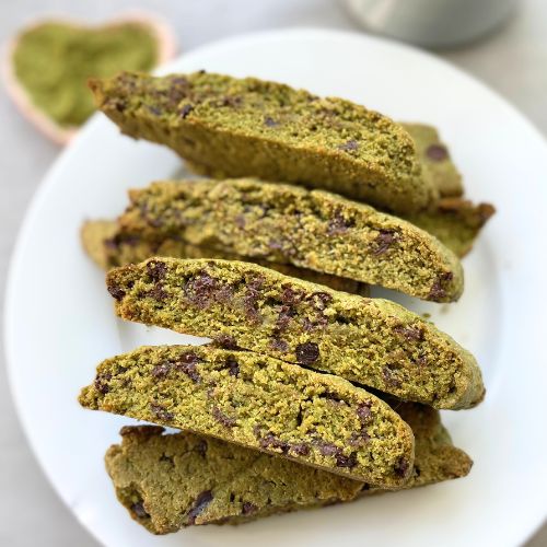 matcha biscotti, one of many matcha breakfast recipes