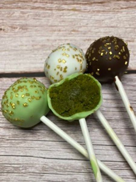 matcha cake pops