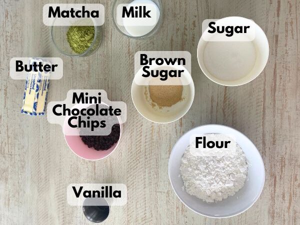 matcha cookie dough balls ingredients