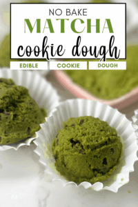 matcha cookie dough balls pin