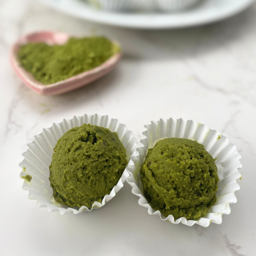 matcha cookie dough balls