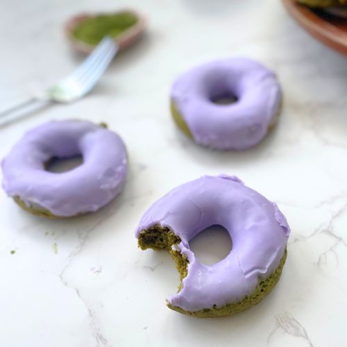 matcha lavender donuts