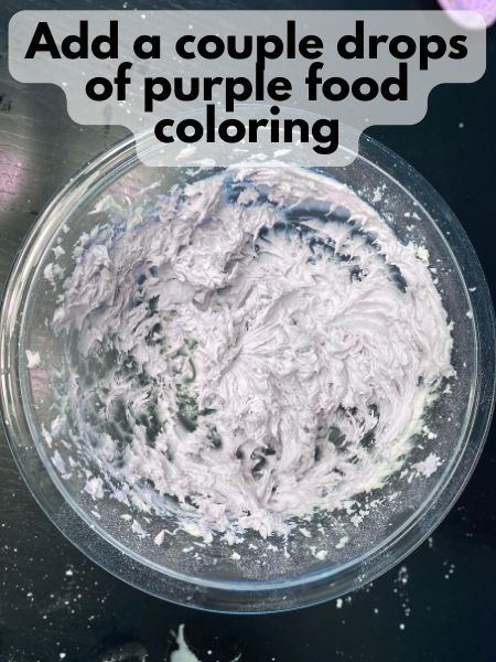 purple lavender frosting