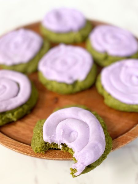 lavender matcha sugar cookies