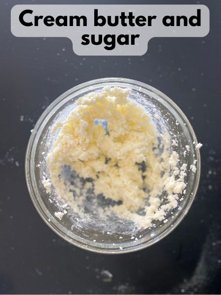 creamed butter and sugar