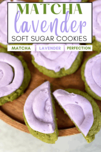 matcha lavender sugar cookies pin