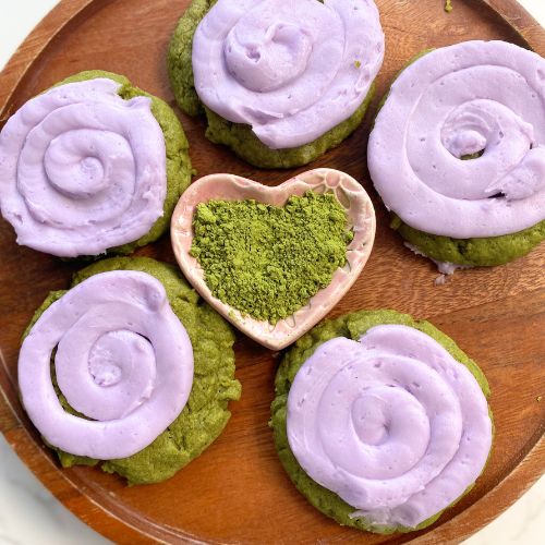 matcha lavender sugar cookies