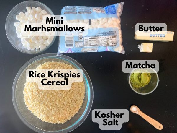 matcha rice krispie treats ingredients