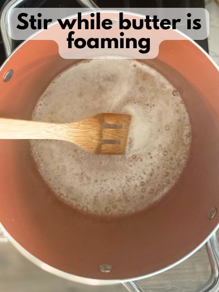 butter in pot foaming