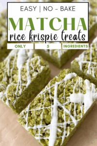 matcha rice krispie treats pin