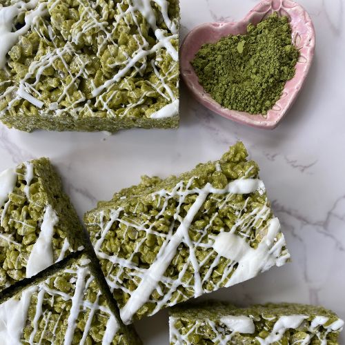 matcha rice krispie treats
