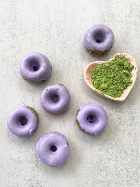 vegan matcha mini donuts