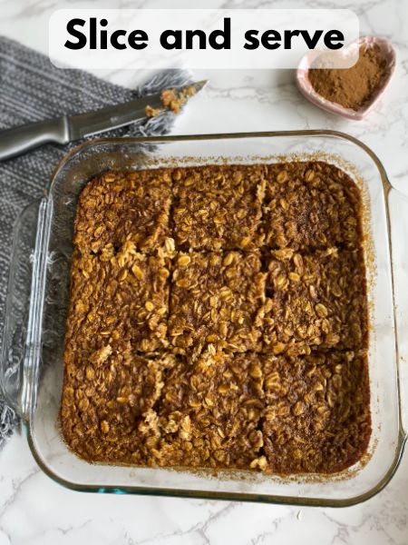 sliced baked pumpkin oatmeal