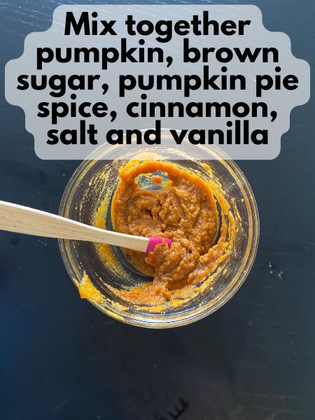 pumpkin pinwheel filling in a bowl