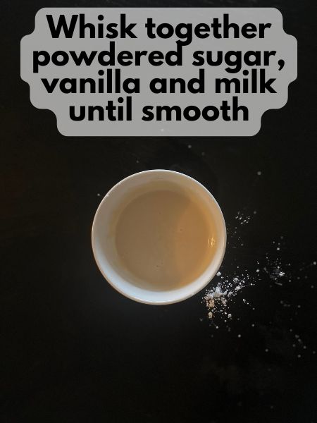vanilla glaze in a bowl