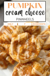 Pumpkin cream cheese pinwheels pin