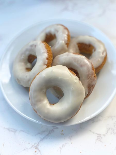 pumpkin donuts with maple glaze