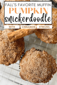 pumpkin snickerdoodle muffins pin
