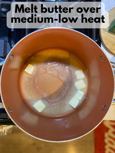butter melting in pot