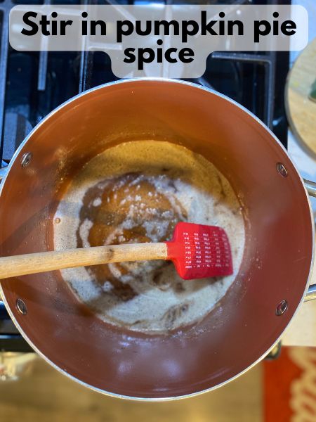 pumpkin pie spice in browned butter